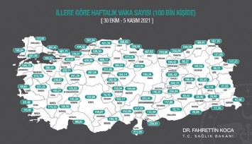 Koronavirüs salgınında illere göre son durum açıklandı