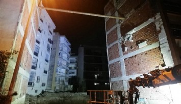 İzmir’de bir inşaatın temel kazısı esnasında yan binada kayma oluştu, 5 apartman tedbir amaçlı boşaltıldı