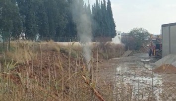 İzmir'de doğal gaz ana dağıtım borusu delindi, büyük panik yaşandı