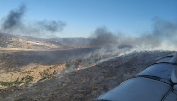 İzmir'de otluk alanda çıkan yangın kontrol altına alındı