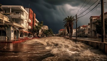 Çeşme’de şiddetli yağış etkisini gösterdi