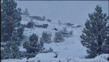 Muğla’nın tepelerine lapa lapa kar yağdı