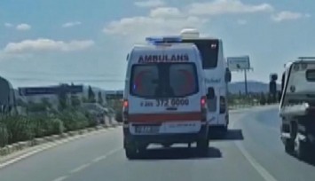 Alkollü sürücü, peşine takıldığı ambulansa arkadan vurdu