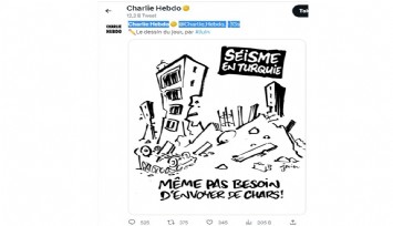 Charlie Hebdo, depremle alay etti