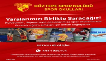 Göztepe’den depremzede çocuklara ücretsiz eğitim