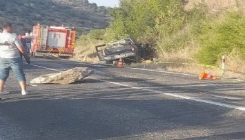 Manisa’da kamyonetin üzerine kaya düştü: 1 can kaybı , 3 yaralı