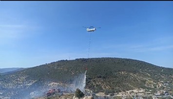 Foça'da çıkan yangın kontrol altına alındı