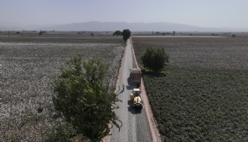 Büyükşehir’den çevre yerleşimlerde sathi kaplama atağı: 14 ilçede 200 kilometrelik ova yolu düzenlendi