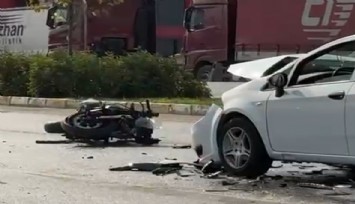 Ters şeritten gelen araç motosikletle kafa kafaya çarpıştı; 1 ölü 1 yaralı