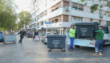 Konak'ta konteyner harekatı