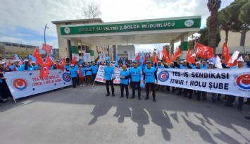 İzmir Devlet Su İşleri'nde eylem var