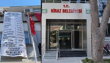 Kiraz’ Belediyesi'nde şok pankart: 332 milyon TL'nin üzerinde borç