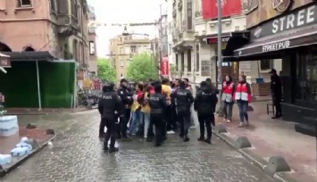 Taksim’e çıkmak isteyen gruba polis müdahalesi