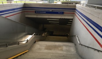 Konak Metroda intihar girişimi