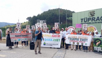 İzmir'de altın madenlerine karşı ortak eylem