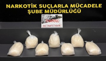 İzmir’de 7 kilo metamfetamin ele geçirildi