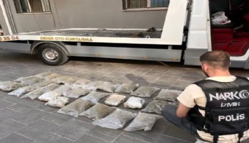 İzmir'de oto kurtarıcıdan 19 kilogramın üzerinde uyuşturucu ele geçirildi