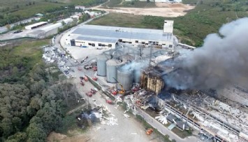 Sakarya'da patlamanın yaşandığı fabrika havadan görüntülendi