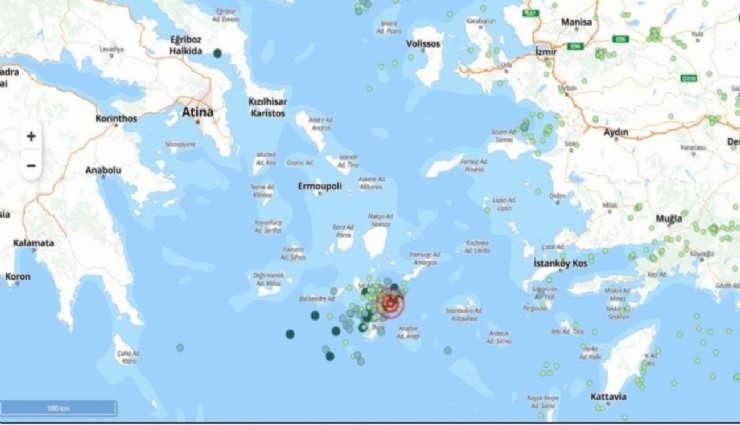 Ege'de 400'ü aşkın deprem